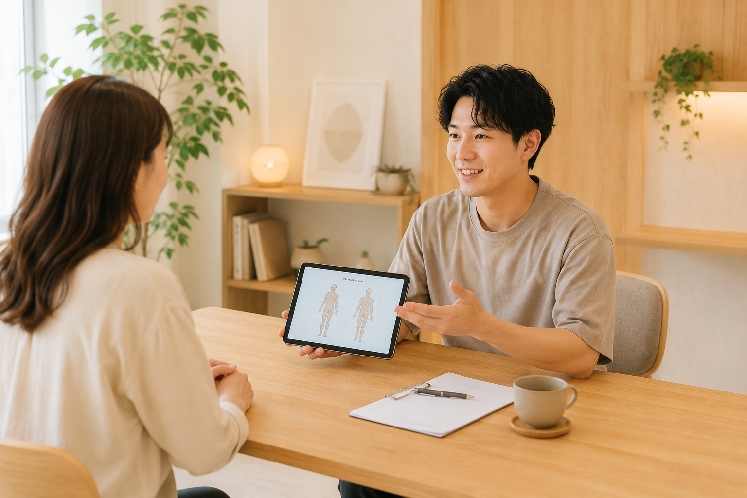 理学療法士によるカウンセリングシーン